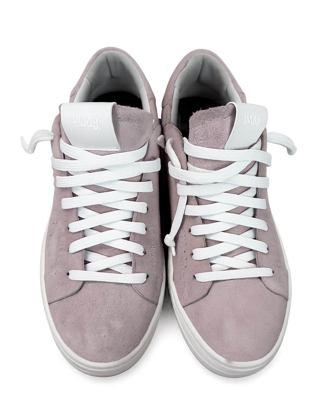 P448 Women’s Blush Pink Suede Low-Top Sneakers – White Laces